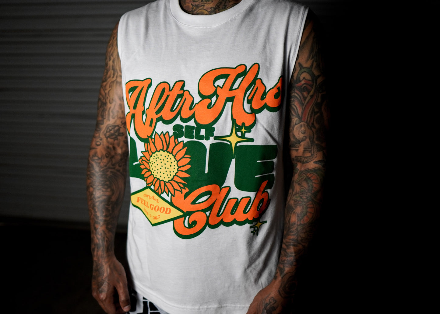 Self Love Club Muscle Tank - White