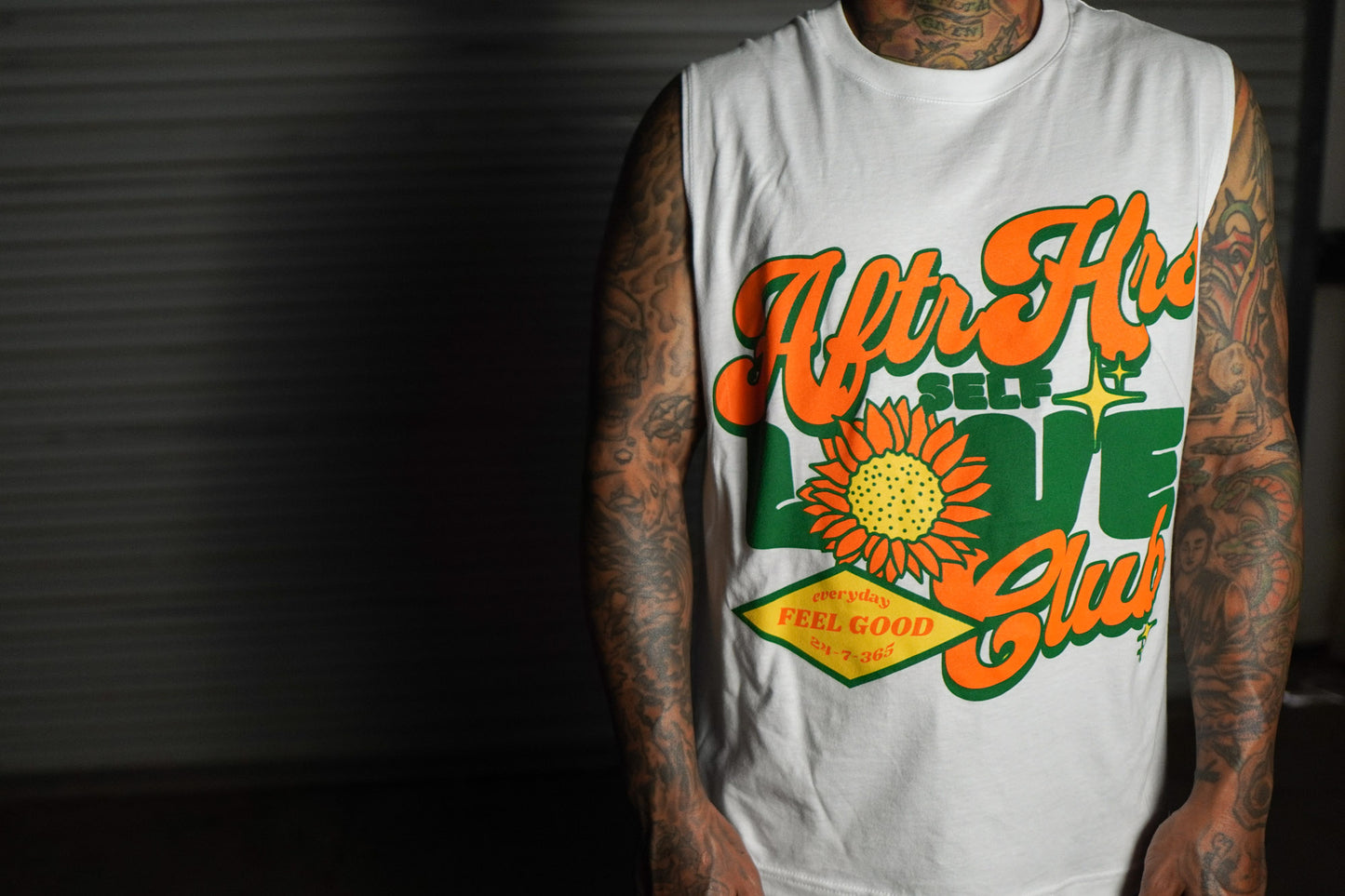 Self Love Club Muscle Tank - White