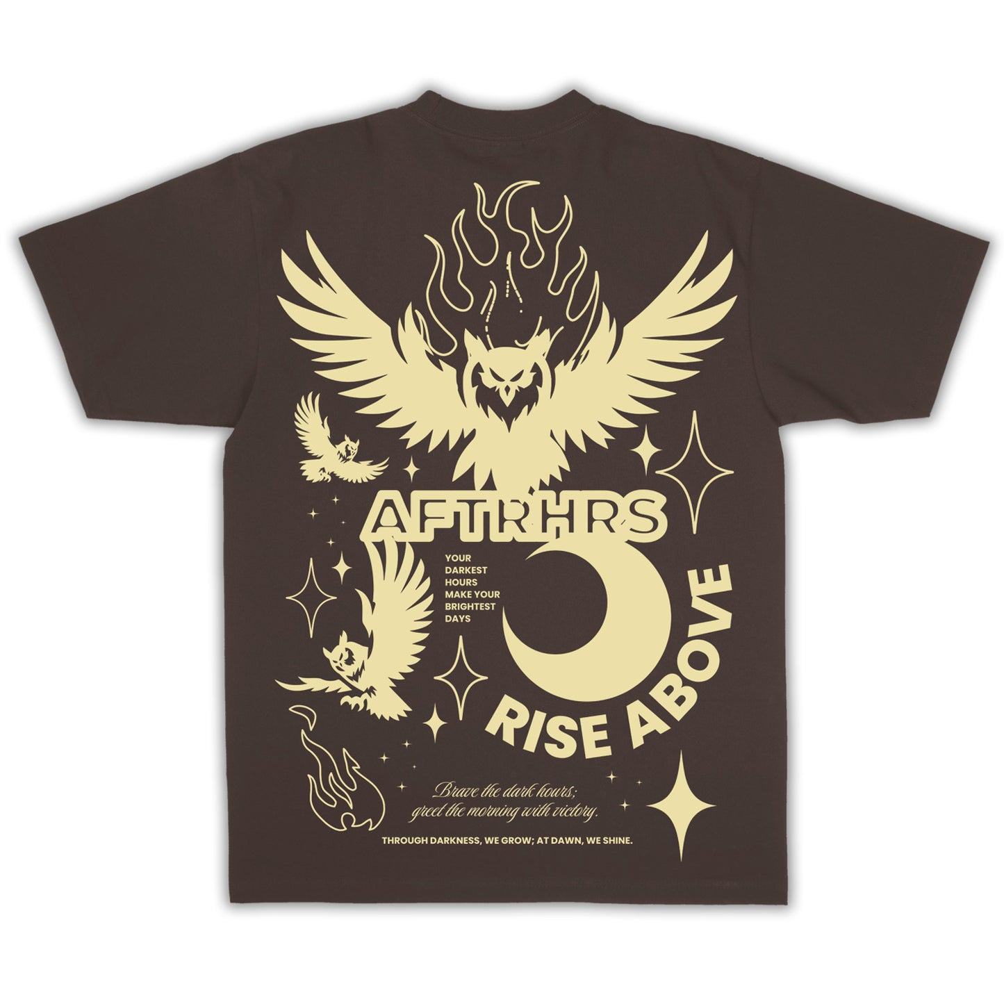 Rise Above Shirt - Brown / Cream