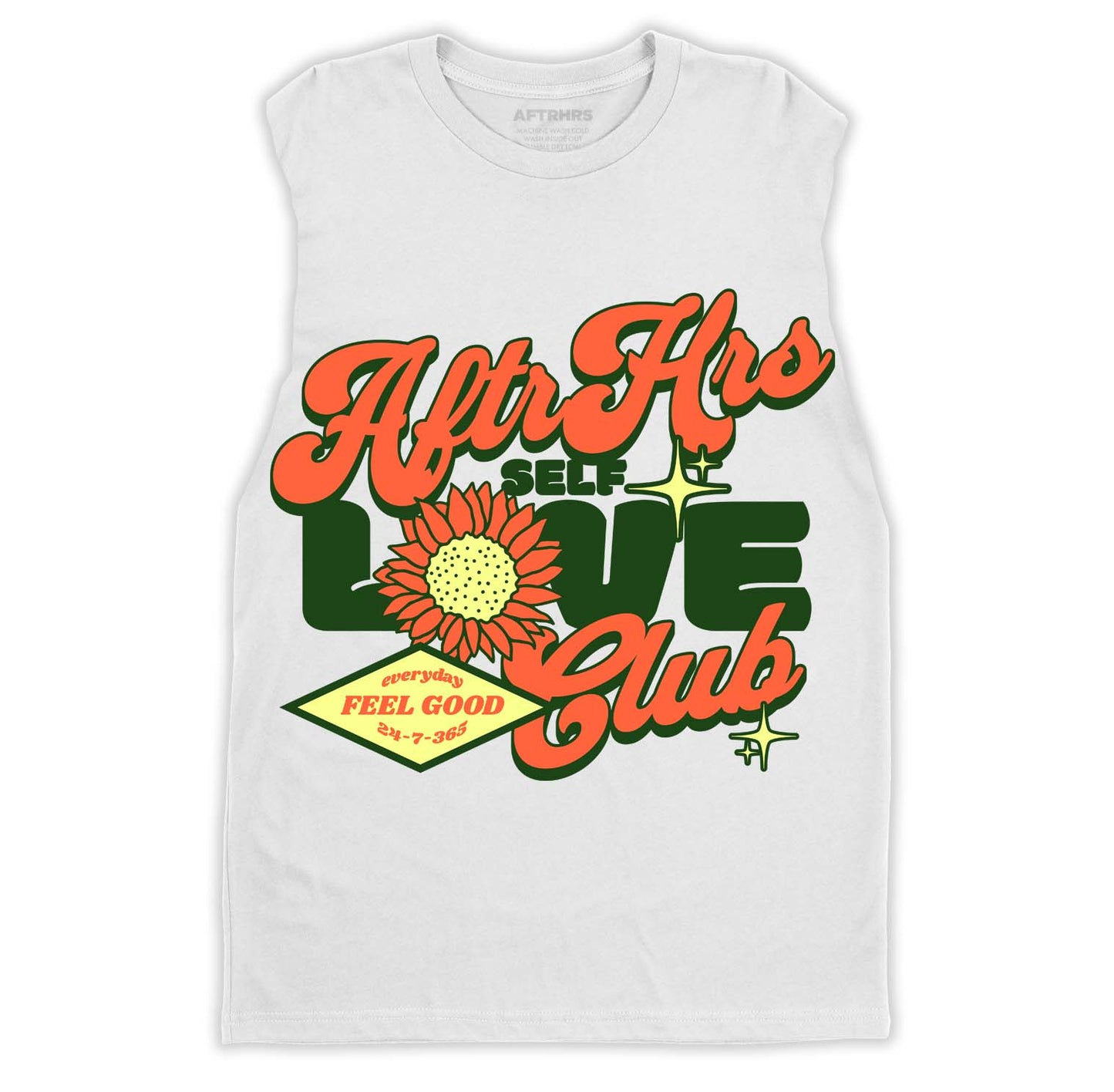 Self Love Club Muscle Tank - White