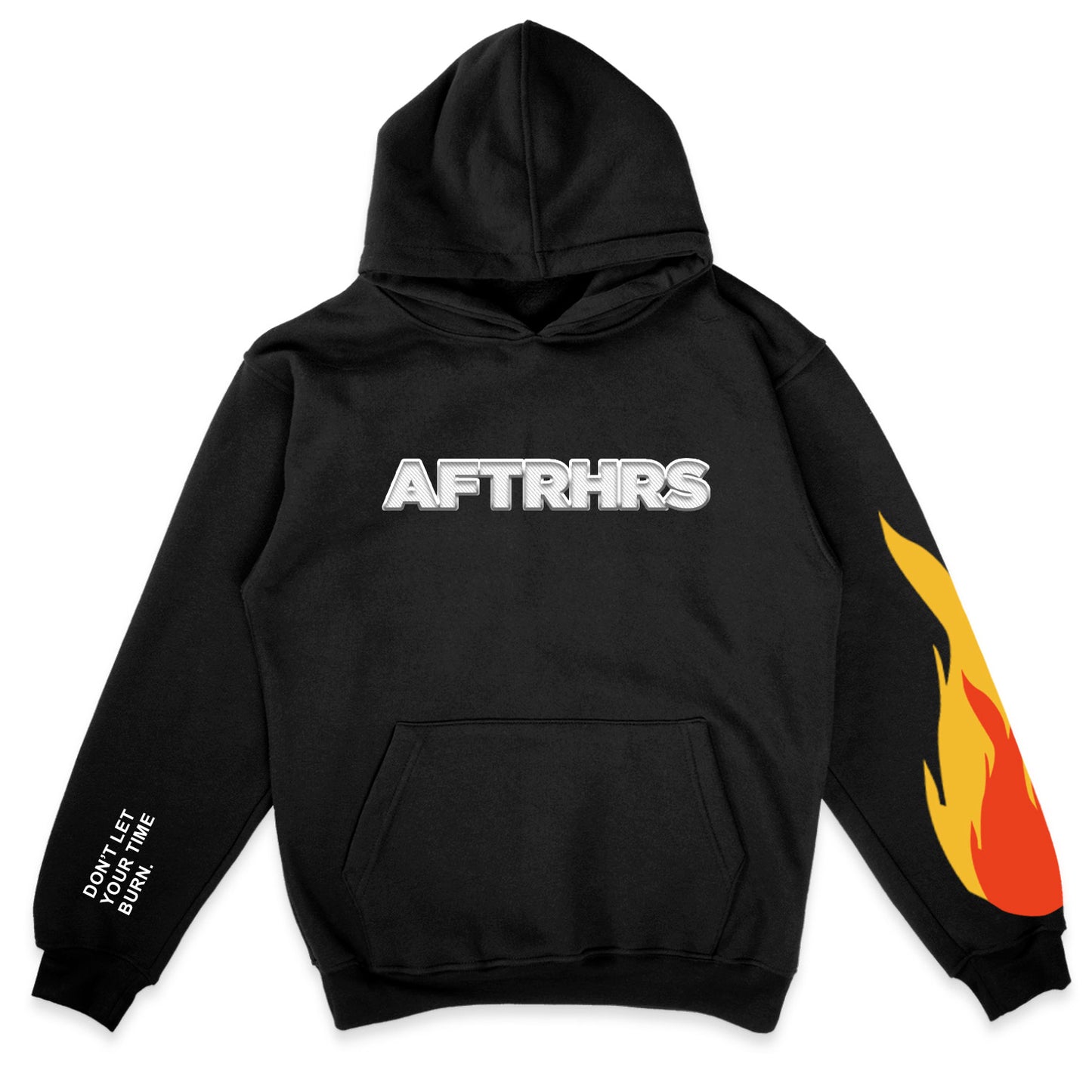 Don't Let Your Time Burn Heavyweight Hoodie - Black