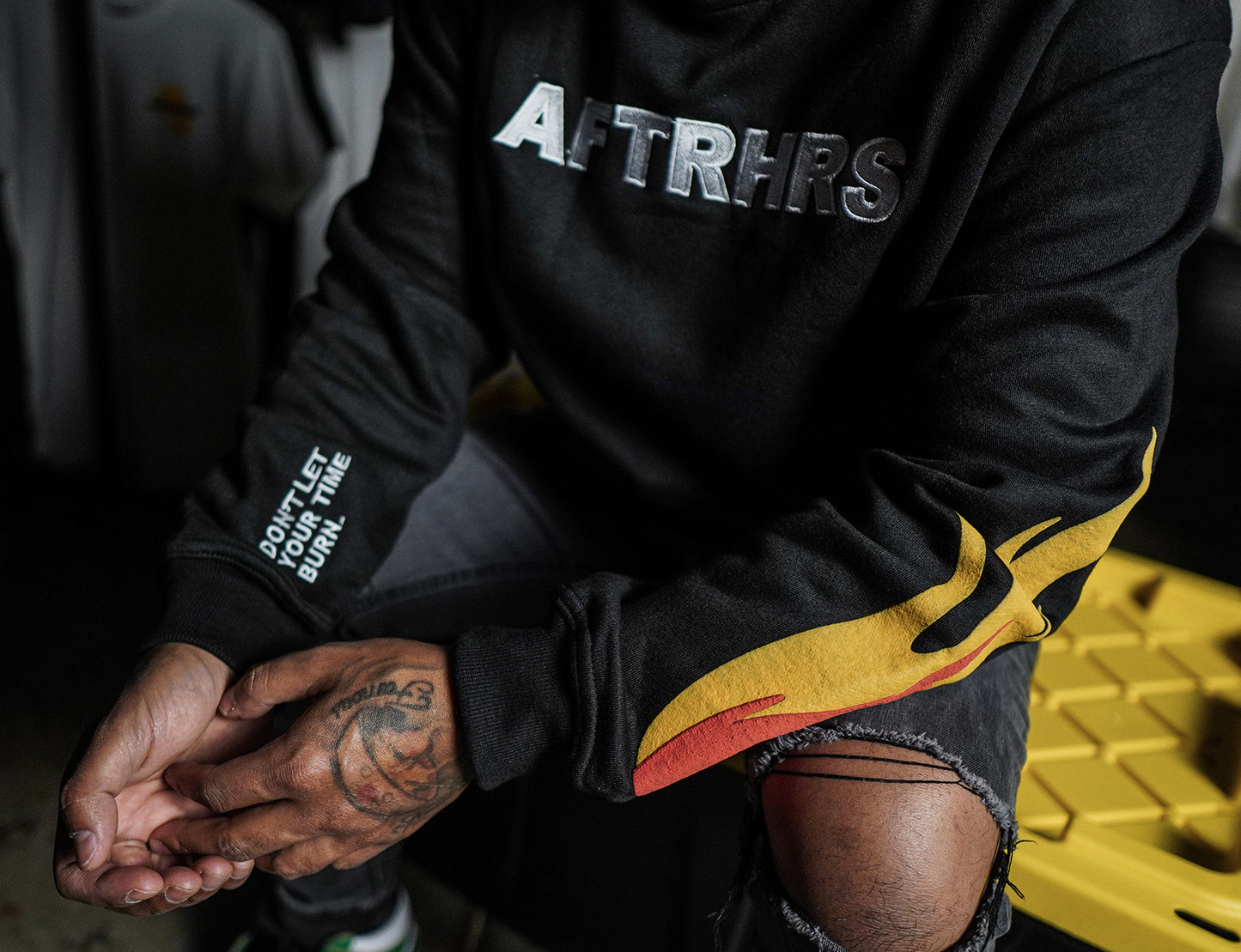 Don't Let Your Time Burn Heavyweight Hoodie - Black