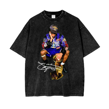 Kobe Champion Shirt - Acid Wash Black