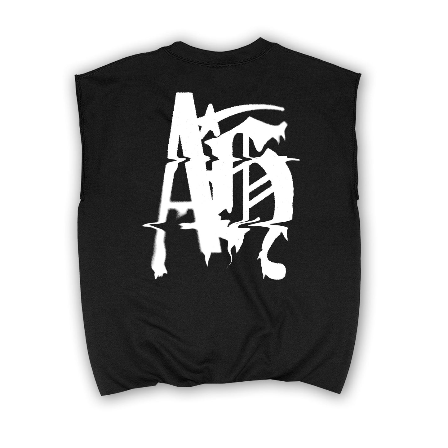 Staple Distorted Cropped Tank - Black