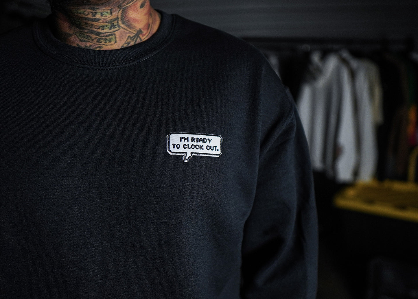 Ready To Clock Out Sweatshirt- Black