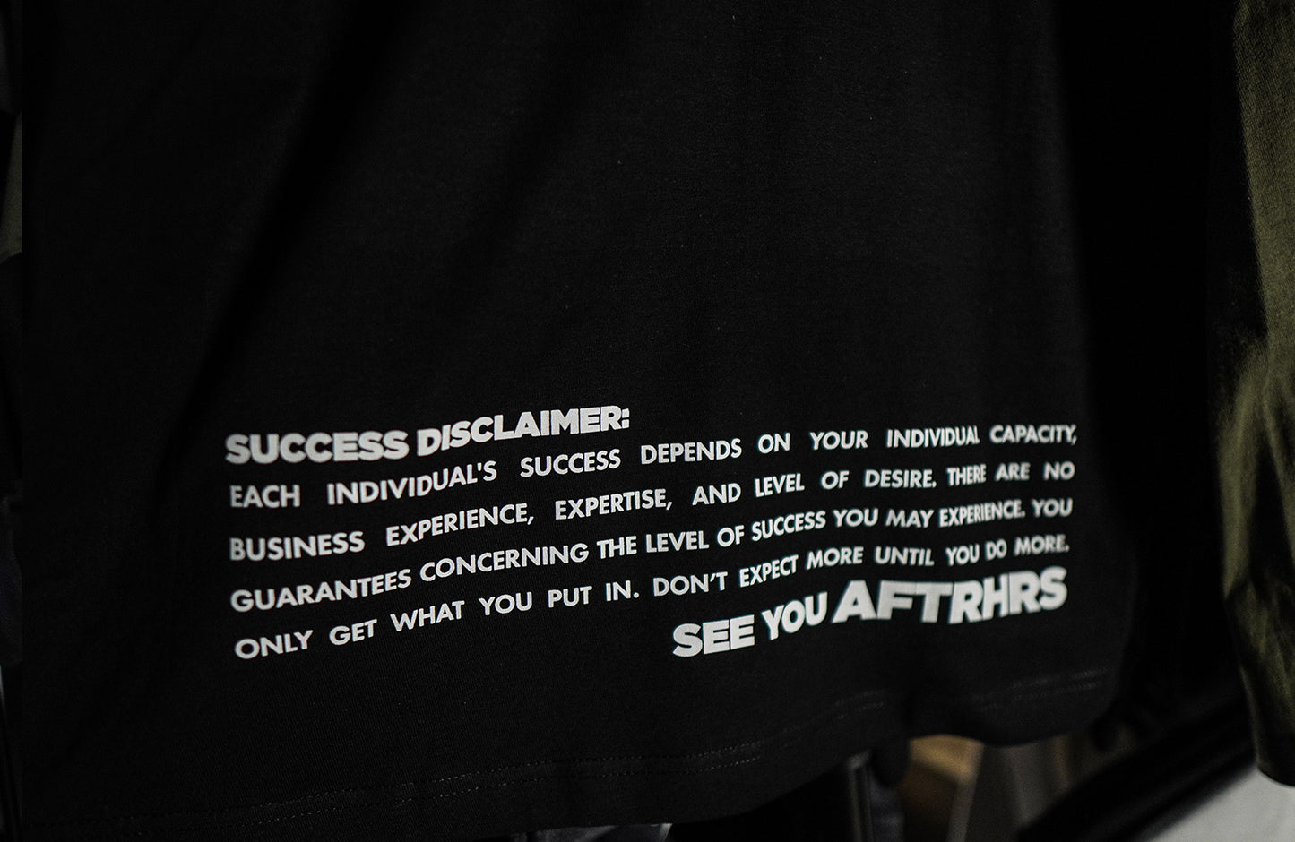 Success Disclaimer Shirt - Black