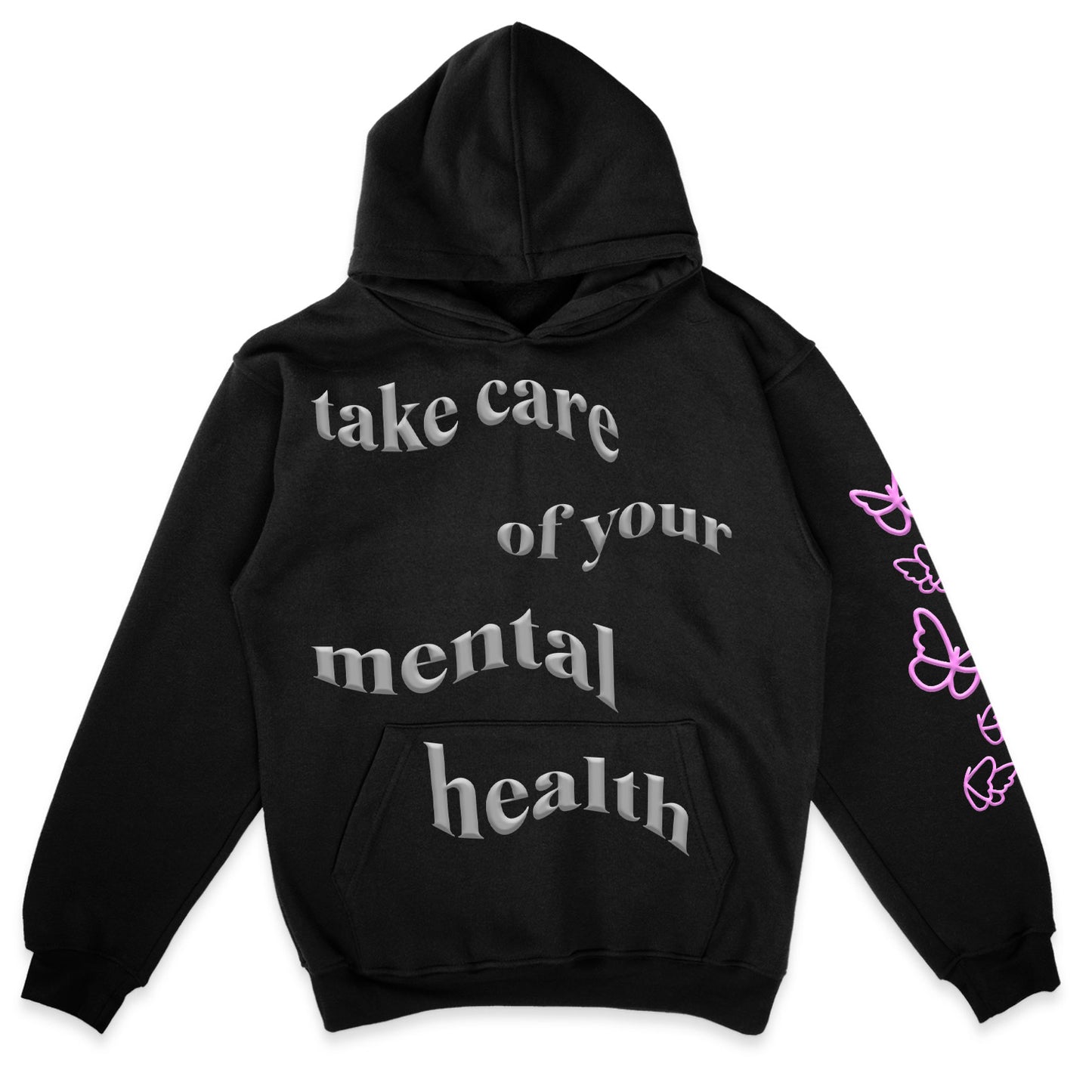 Take Care of Your Mental Health Heavyweight Hoodie - Black